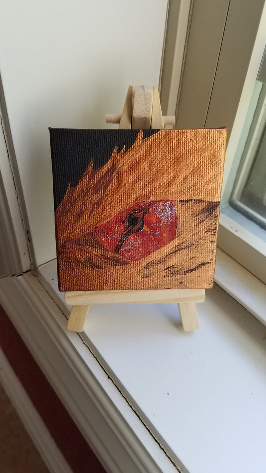 Dragon Eye Metallic Glitter Easel Painting