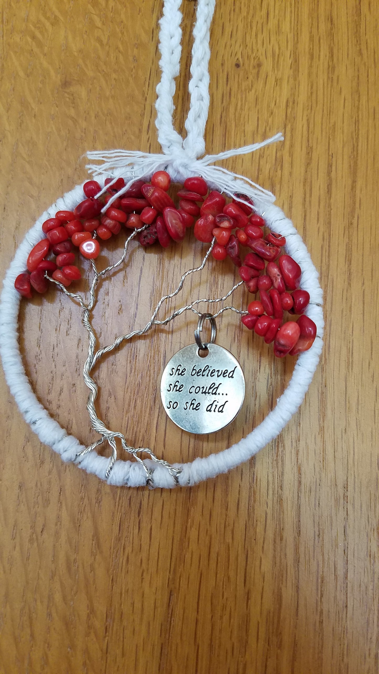 Dream Catcher Tree She Believed She Could Do She Did Red and White