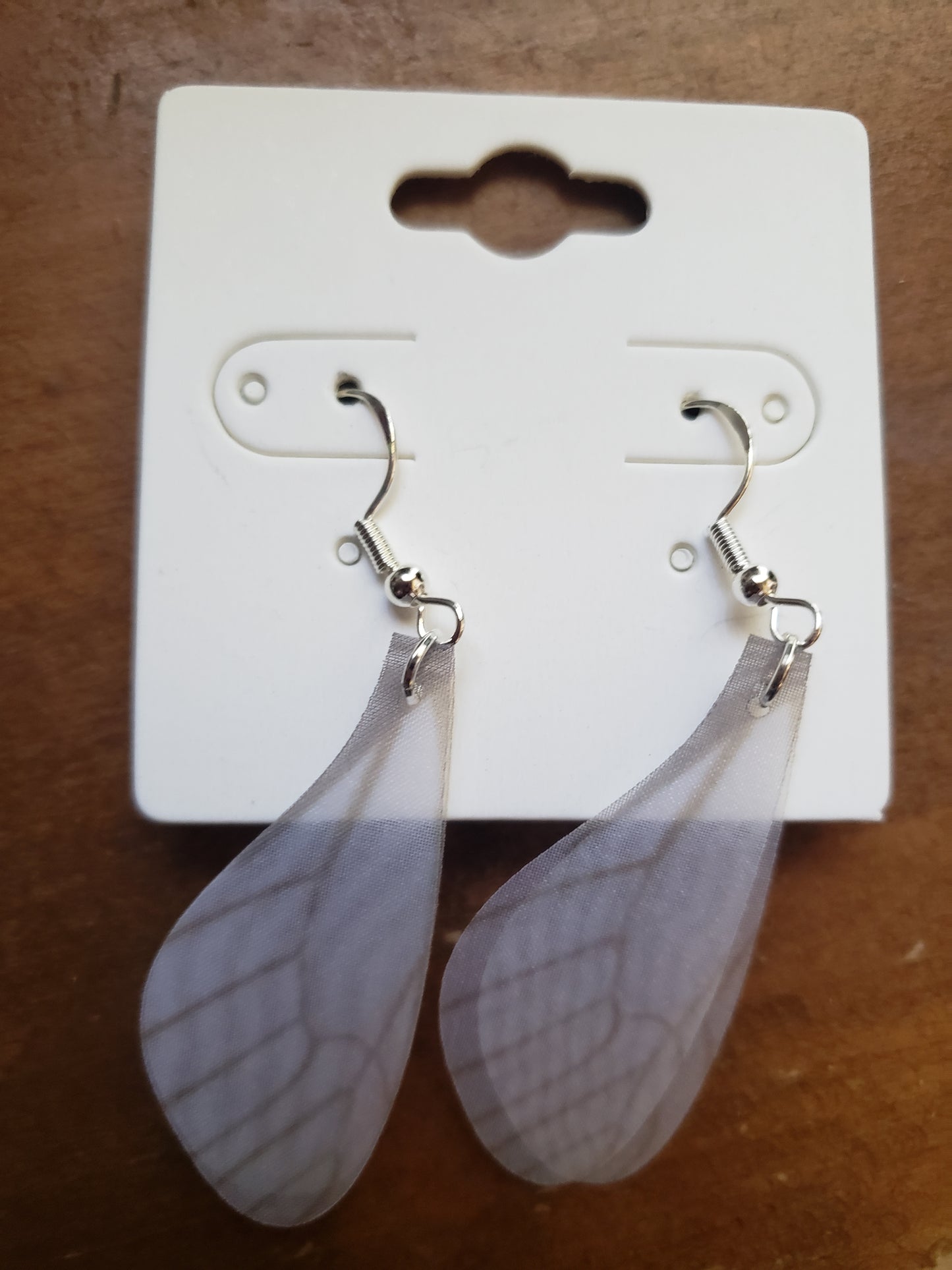 Fairy Wings White Light Purple Fantasy Earrings Dangle 925 Sterling Silver Hypoallergenic