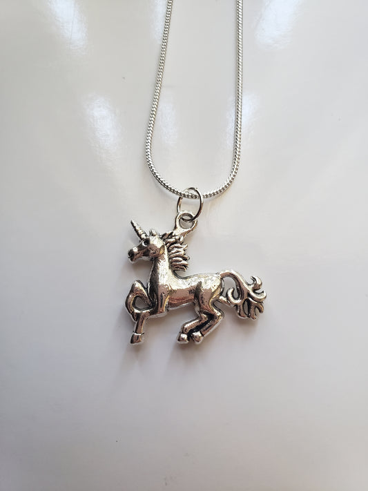 Unicorn Silver Necklace