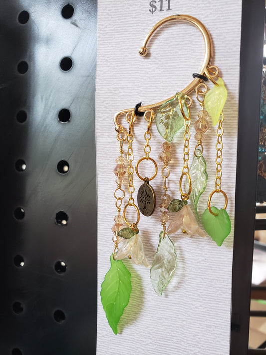Dryad Enchanted Forest Gold Ear Cuff Fairy Nymph Elf Trees