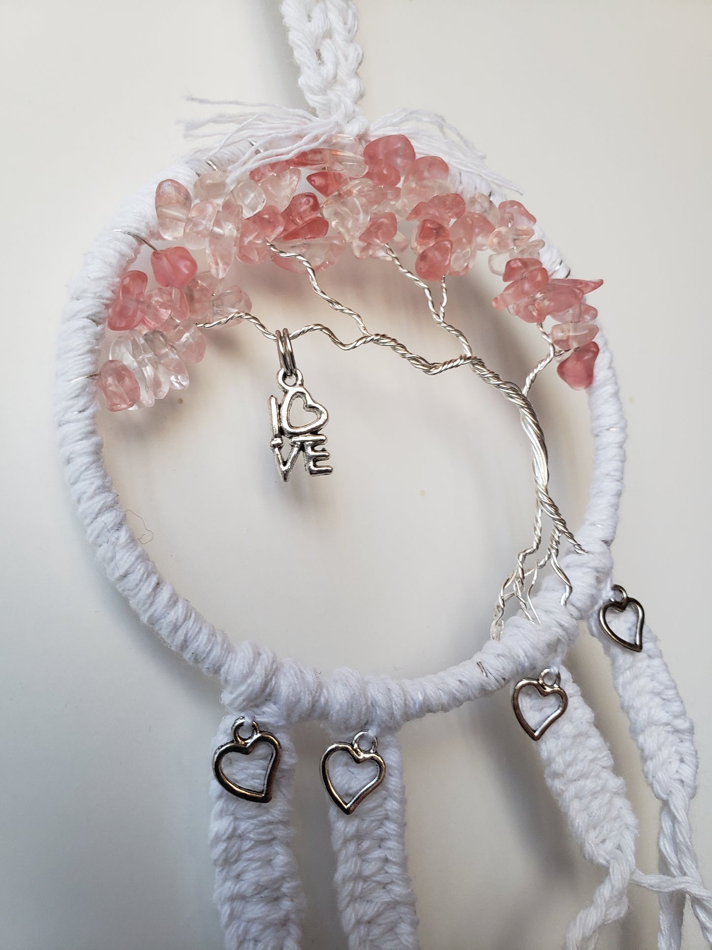 Love Dream Catcher Pink and White